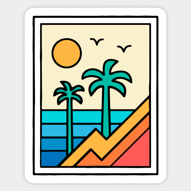 Surf / Beach Ocean Vacation Sticker by timegraf